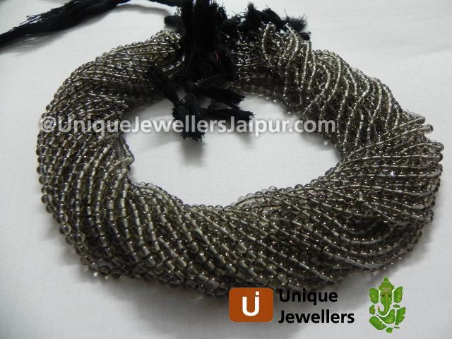 Smokey Plain Round Beads